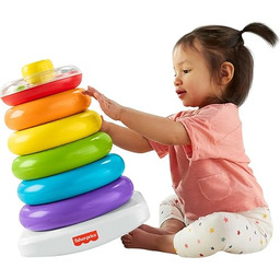 Fisher-Price Gigapiramidka z kółek, zabawka do układania o