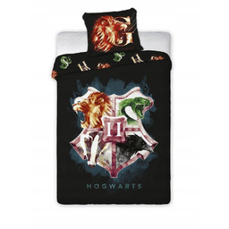 Harry Potter Hogwart pościel młodzieżowa dwustronna 140X200 70x90cm