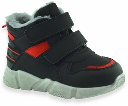 Buty zimowe sportowe dziecięce Wojtyłko 24127 Czarne
