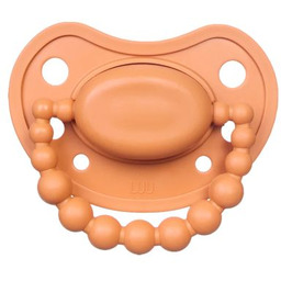 Luu Kids Smoczek silikonowy pozycjonujący 3-6m+ Pampkin spice