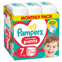 Pampers Pants Pieluchomajtki rozmiar 7 114 sztuk 17kg+