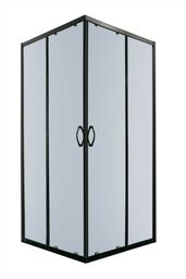 Kabina prysznicowa 80x80 czarne profile Tiara Square Kerra