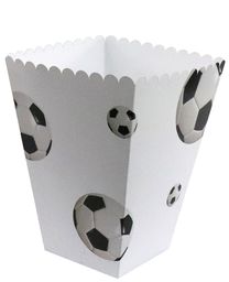Pudełka na popcorn Piłka Nożna - 6 szt.