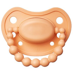 Luu Kids Smoczek silikonowy pozycjonujący 3-6m+ Summer Apricot
