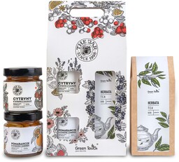 Zestaw prezentowy przetwory herbata w pudełku na prezent