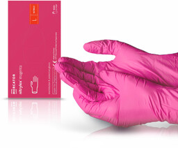 Mercator Rękawiczki nitrylowe Nitrylex magenta L 100 szt.