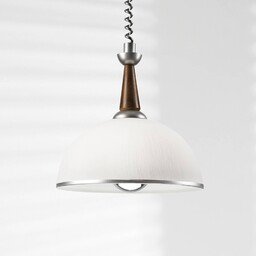 Lamkur Lighting Żyrandol Ilsa, biały/srebrny, Ø 30 cm,