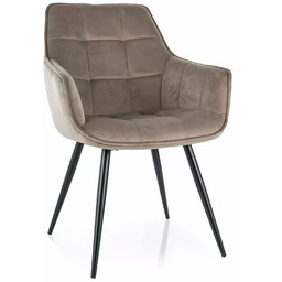 Krzesło Lilia Velvet Ciemny Beżowy