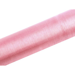 Organza gładka jasno-różowa - 16 cm x 9