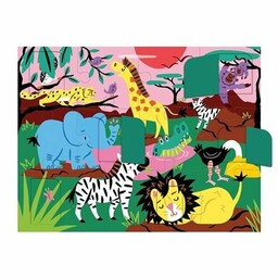 Mudpuppy, puzzle, z okienkami Safari, 12 el.