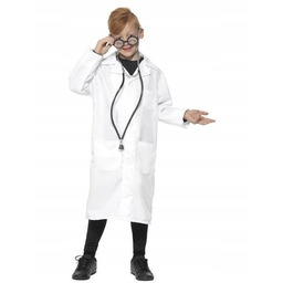 Strój Lekarza Fartuch Lekarski Biały Lekarz 128