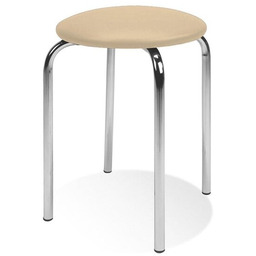 Taboret kuchenny metalowy kremowy Chico