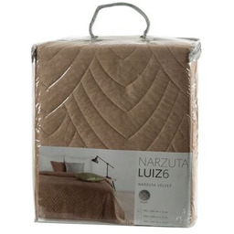 Narzuta Luiz 200 x 220 cm ciemnobeżowo-złoty