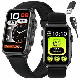 Smartwatch Rubicon RNCF06 Czarny Rozmowy Bt Pulsoksymetr Kroki