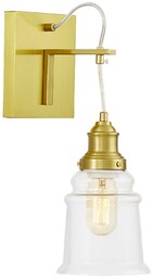LAMPA ŚCIENNA KINKIET LOFTOWY MOSIĘŻNY MOLETTI W1