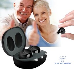 Aparat słuchowy 2w1, Globlight Medical, czarny