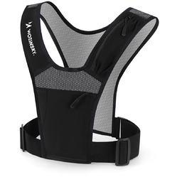 Kamizelka odblaskowa do biegania z kieszeniami czarna