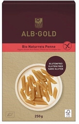Alb-Gold Makaron ryżowy razowy penne bezglutenowy 250 g