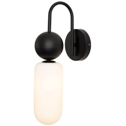 Kinkiet przyścienny owalny ROMA W0381 Maxlight szklany