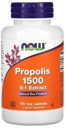 Propolis 1500, Ekstrakt 5:1, NOW Foods, 100 kapsułek