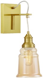 LAMPA ŚCIENNA KINKIET LOFTOWY BURSZTYNOWY MOLETTI W1