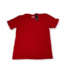 Czerwona koszulka T-shirt męski Adidas logo L