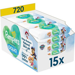 PAMPERS Chusteczki nawilżane Harmonie Aqua Psi Patrol (720
