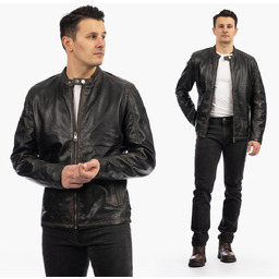 Kurtka Męska DONDERS Skóra Naturalna Ramoneska Klasyczna Elegancka