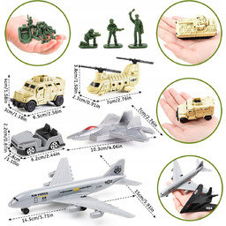 ZESTAW WOJSKOWY ŻOŁNIERZYKI BAZA CZOŁG HELIKOPTER MATA