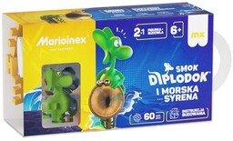 MARIOINEX Klocki elastyczne Mini Waffle Smok Diplodok