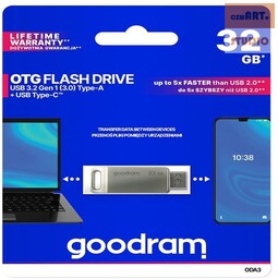 PenDrive 3.2 GOODRAM ODA3 SILVER 32GB TYPE-A +