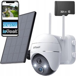 KAMERA SOLARNA ZEWNĘTRZNA IP WIFI OBROTOWA BATERIE 2K