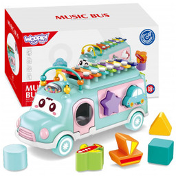 WOOPIE BABY Samochodzik Muzyczny Sorter z Cymbałkami Zielony