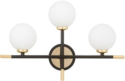 LAMPA ŚCIENNA KINKIET NOWOCZESNY CZARNO-ZŁOTY MARSIADA TRIO NEO