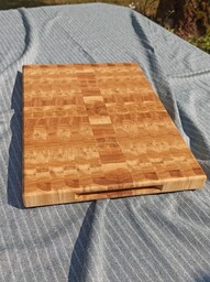 Pakamera Duża, dębowa deska do krojenia End Grain.