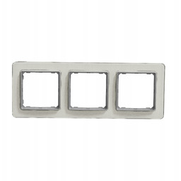 Sedna Design Elements Ramka potrójna szkło białe efekt