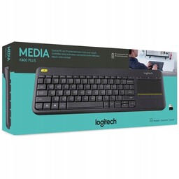 Logitech K400 Plus Czarna – Klawiatura Bezprzewodowa Touchpad