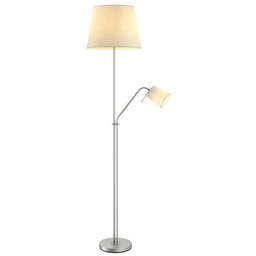 Lindby - Nantwin Lampa Podłogowa White/Nickel