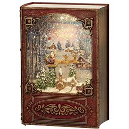 Konstsmide LED Snow Globe Christmas Book Mikołaj