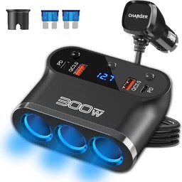 Ładowarka samochodowa Usb typ C 12 mA Rozdzielacz