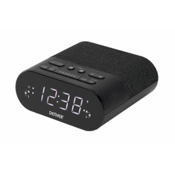 Denver CRQ-107 z ładowarką indukcyjną Czarny Radiobudzik
