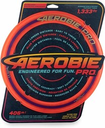 Aerobie Pro Flying Ring Talerz do Rzucania, Czarny/Czerwony,