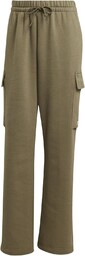 adidas Kobiety ESSENTIALS LINEAR FLEECE CARGO PANTS, olive