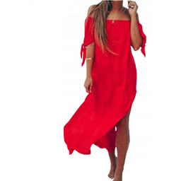 LETNIA SUKIENKA DŁUGA TUNIKA PLAŻOWA DAMSKA PAREO