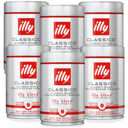 ZESTAW 6x Kawa ziarnista illy Classico 250g