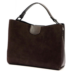 Vera Pelle damska listonoszka skóra naturalna zamsz torebka