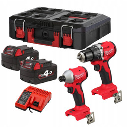 Milwaukee M18 BLCPP2A-402C Zestaw wiertarko-wkrętarka i zakrętarka udarowa