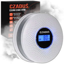 Czujnik czadu dymu bezprzewodowy JKD-512COM certyfikowany detektor alarm