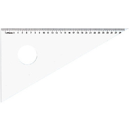 Ekierka z podcięciem, plexi, 60/30 cm