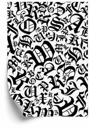 Alfabet wzór w stylu gotyckiej czcionki Tapeta Alfabet